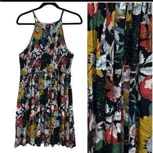 Altar’d State Navy Floral Dress -Size M